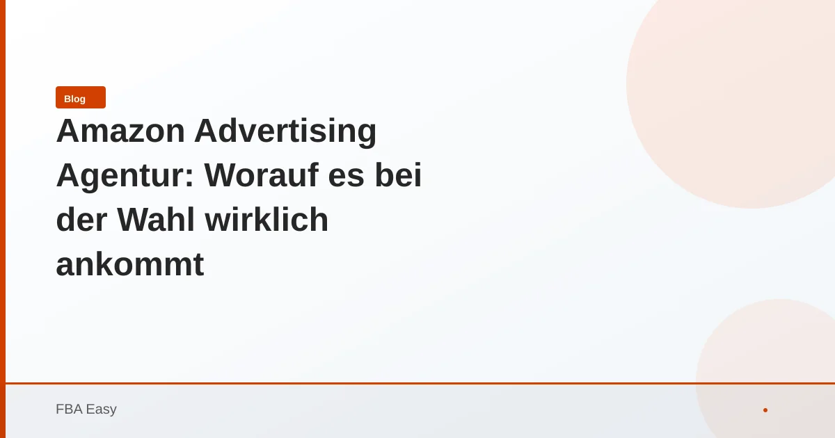 Amazon Advertising Agentur